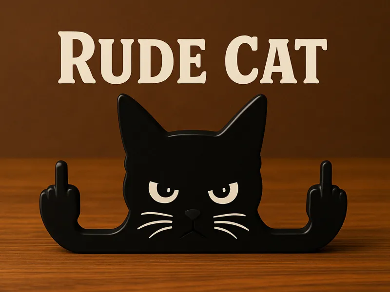 Rude Cat – The Ultimate Desk Attitude Buddy 