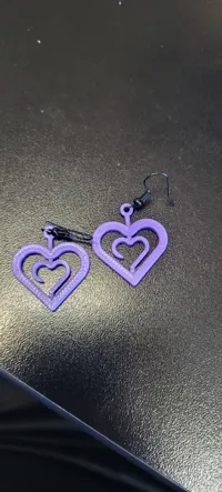 Boucles d'oreilles cœur dans un cœur — photo 4