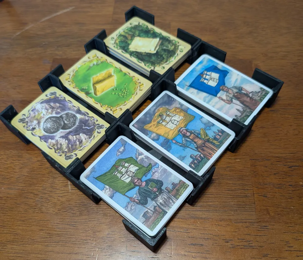 Catan Stacking Card Holders for 5-6, C&K & more - Free 3D Print Model ...