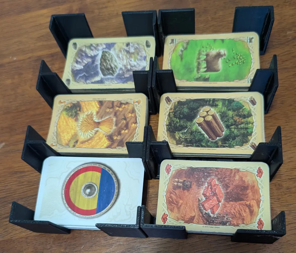 Catan Stacking Card Holders for 5-6, C&K & more - Free 3D Print Model ...