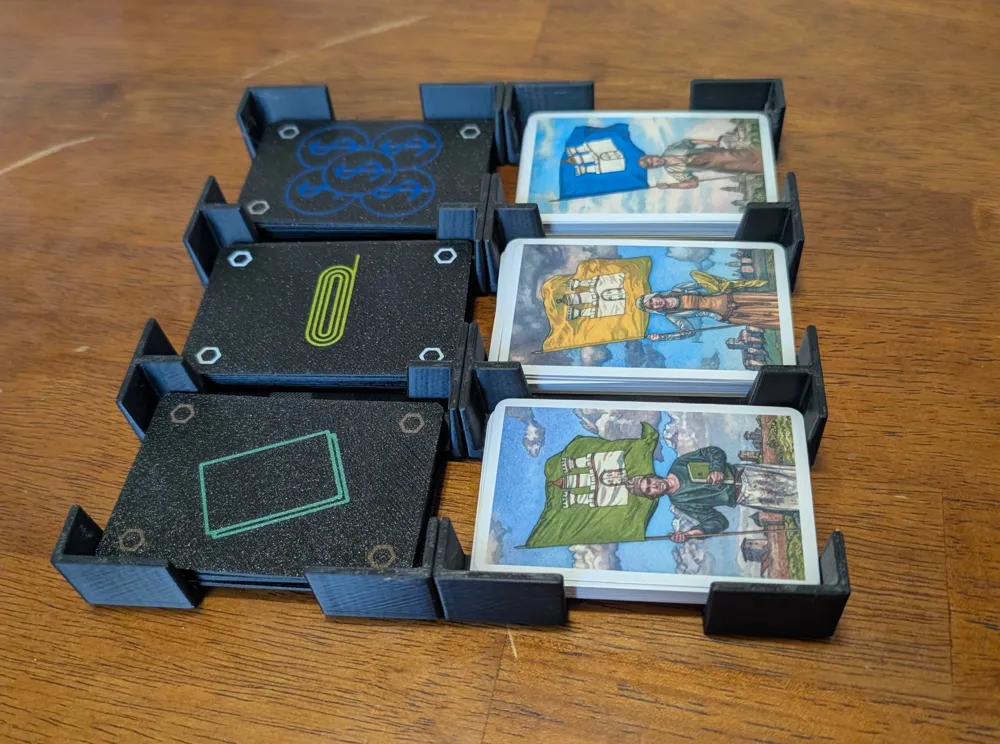 Catan Stacking Card Holders for 5-6, C&K & more - Free 3D Print Model ...