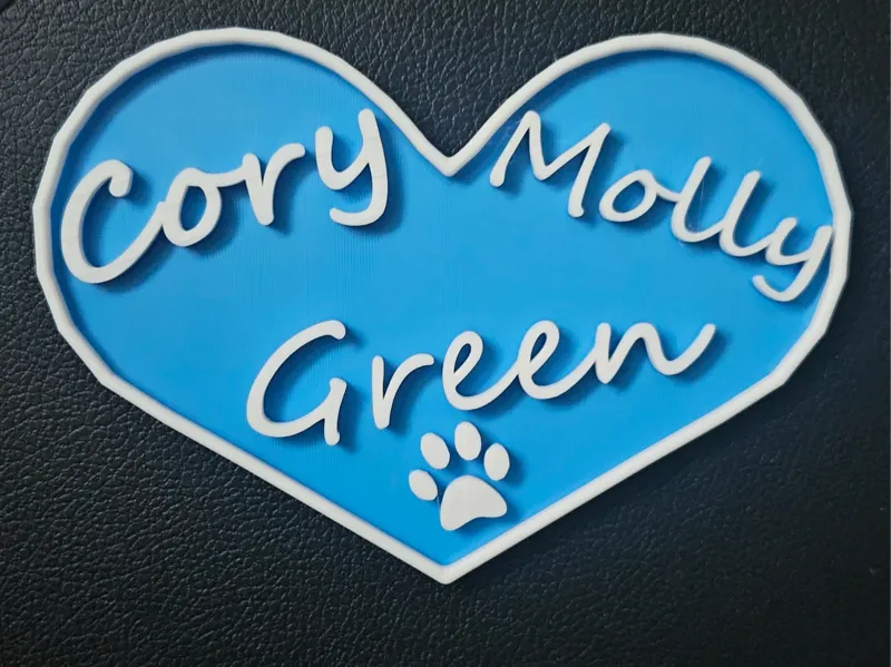 Dog family heart 