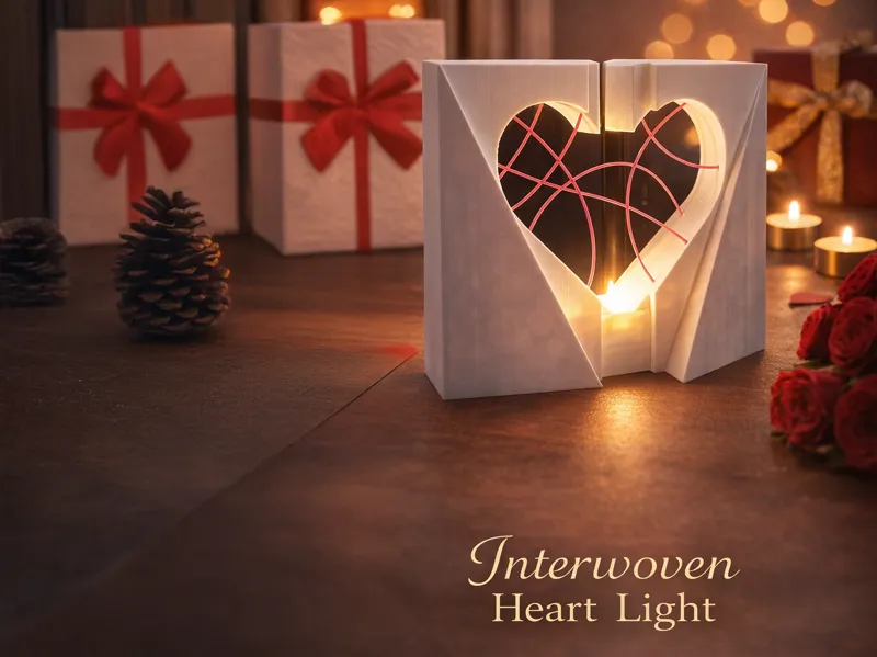 Interwoven Heart Light → Luce Cuore Intrecciato