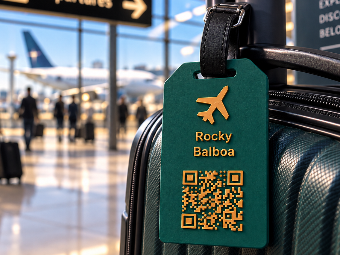 Customizable Travel Tag with QR Code and NFC - 1