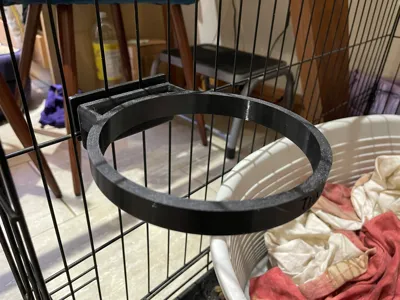 Dog bowl holder for cage V2