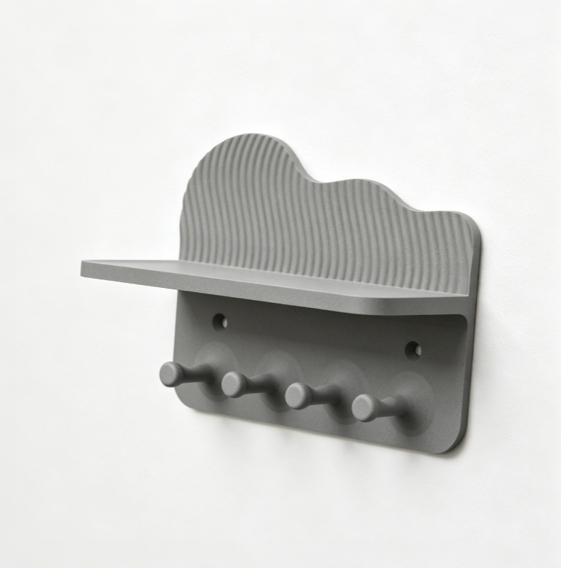 Miniatura 3 do modelo 3D WaveShelf Key & Entry Organizer