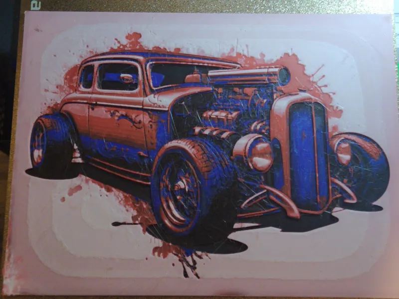 Hueforge art Classic Ratrod