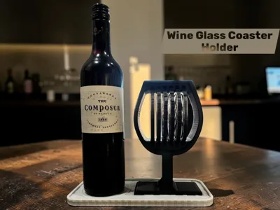 Wine Glass Coaster Holder & Wine Coaster Set