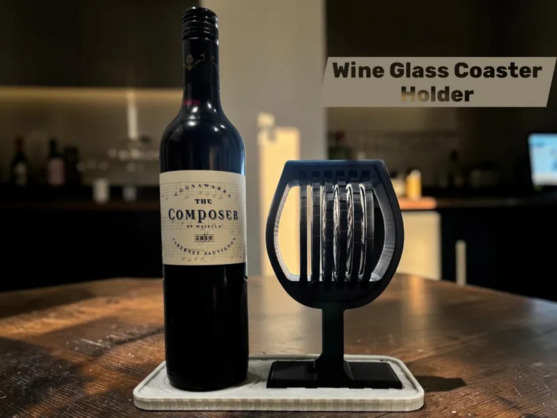 Wine Glass Coaster Holder & Wine Coaster Set