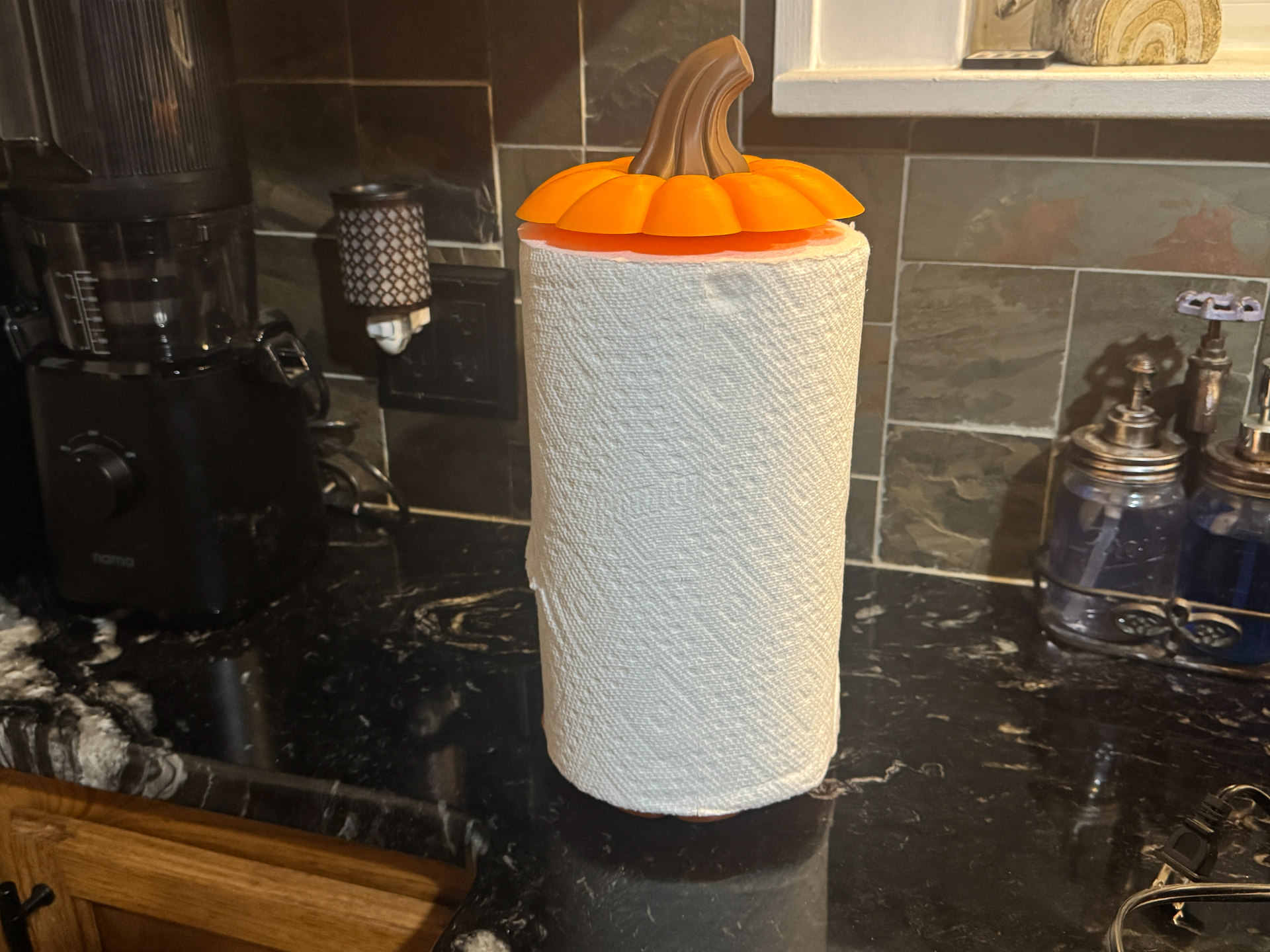 Pumpkin Paper Towel Holder - Fall Decor - 1