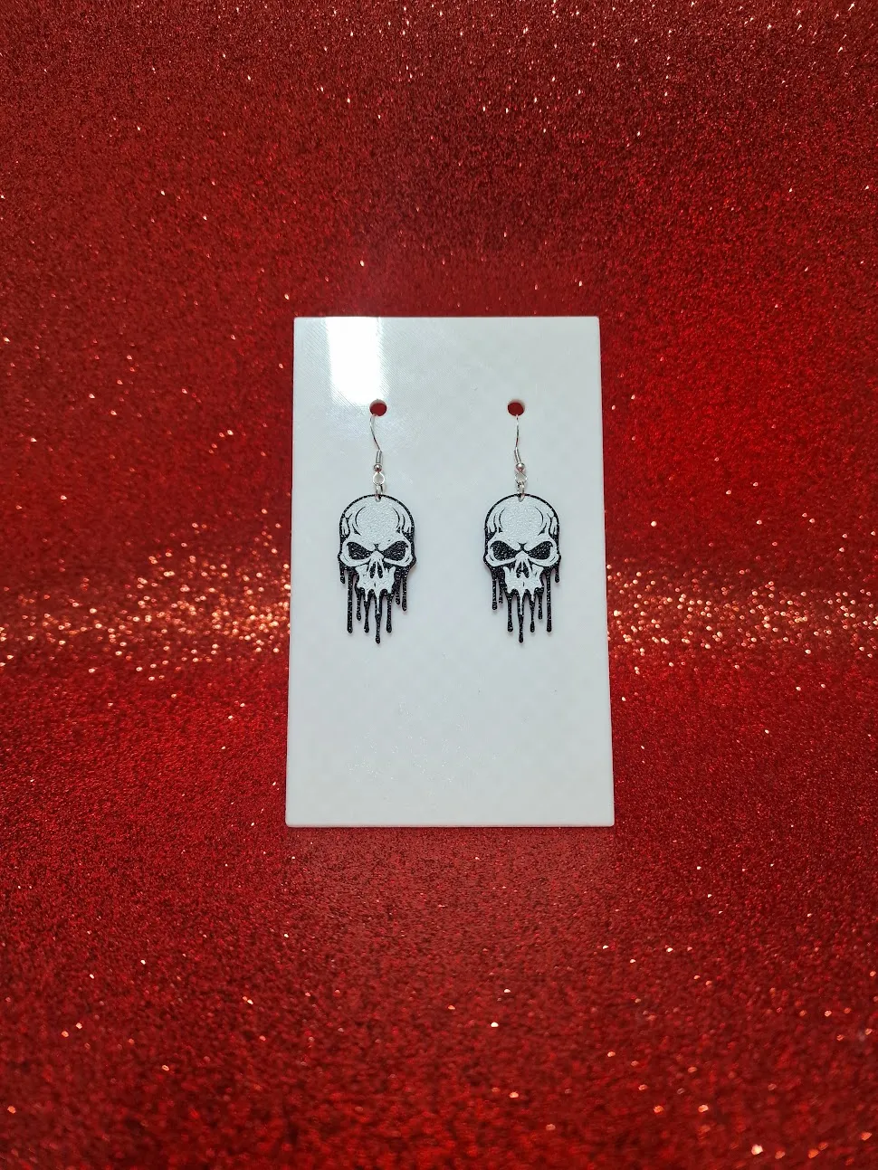 Skull earrings view 2