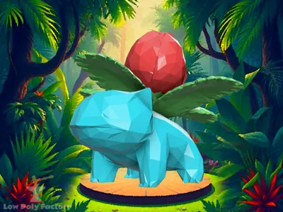 Low-Poly Ivysaur (Pokemon)
