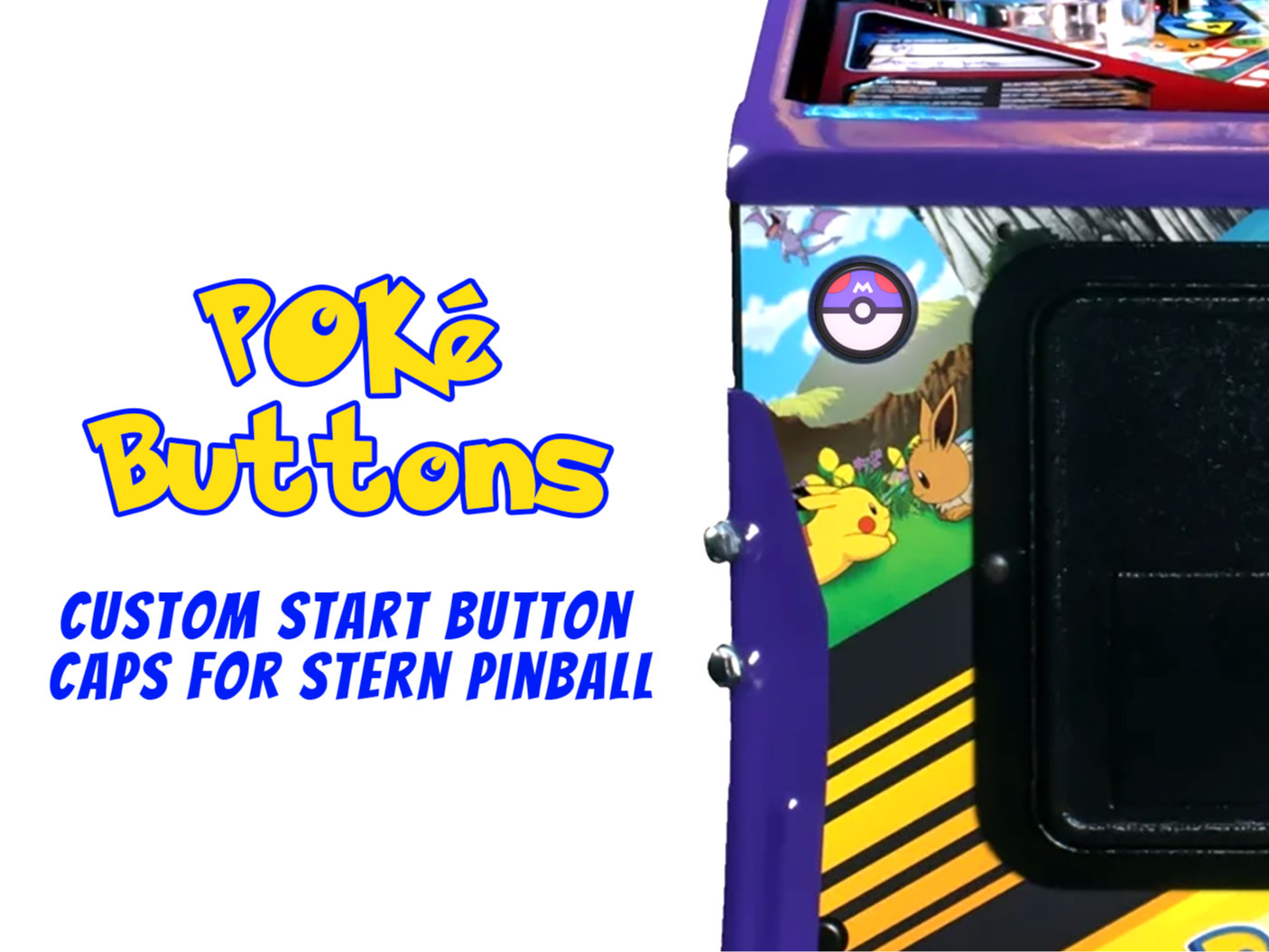 Stern Pinball Pokémon Start Button caps