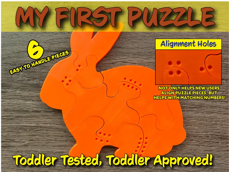 Toddler My First Puzzle Bunny