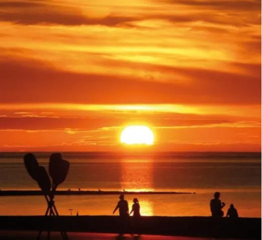 Sonnenuntergang am Strand - Hueforge