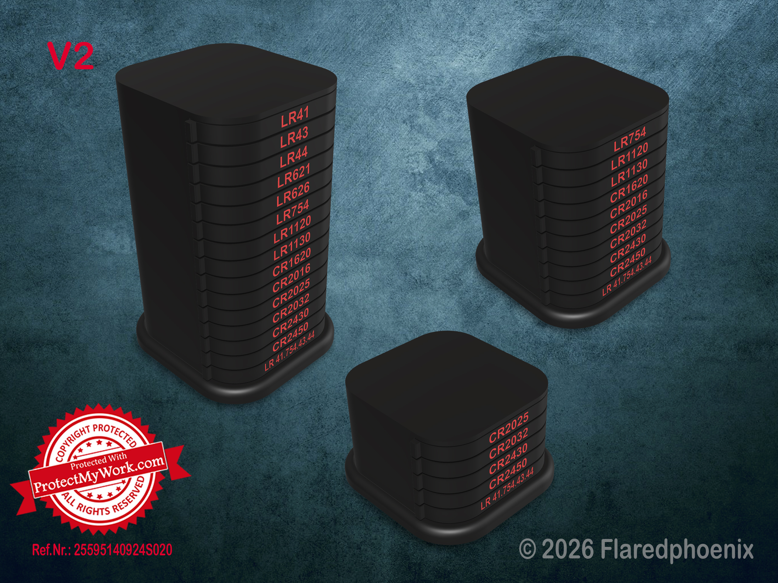 Miniatura 1 do modelo 3D Button Battery box
