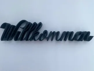 Willkommen deko schrift