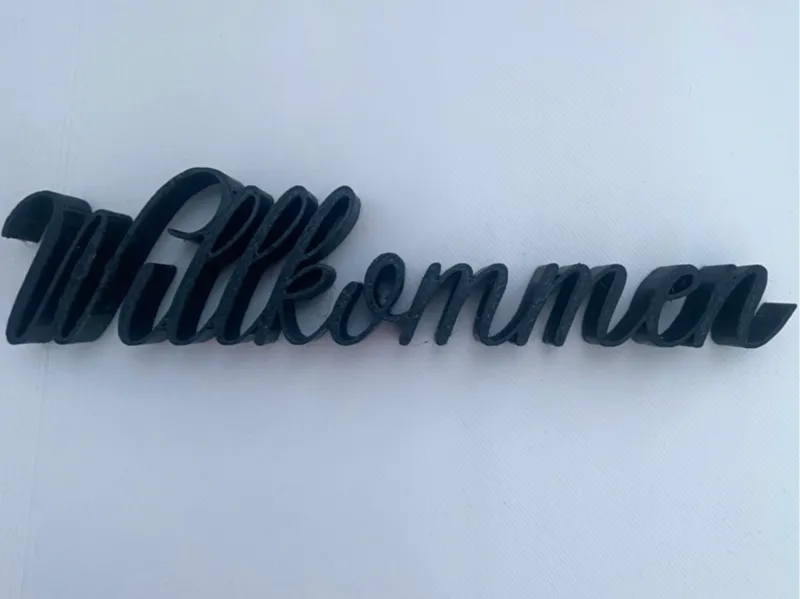 Willkommen deko schrift