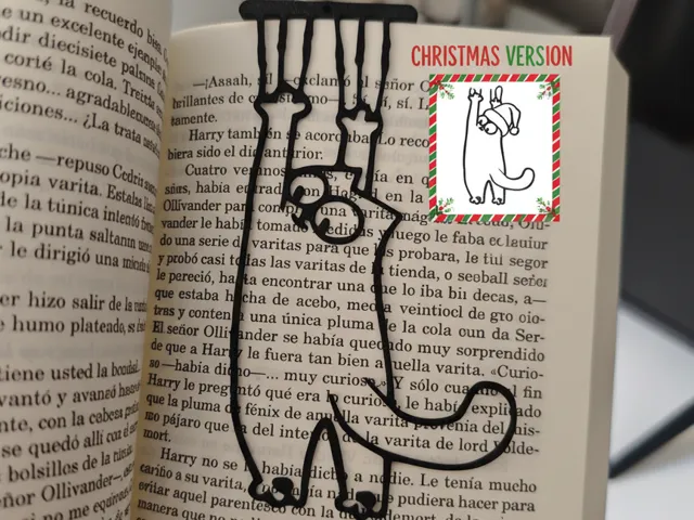 Hanging Cat Bookmark #7 Simon's Cat