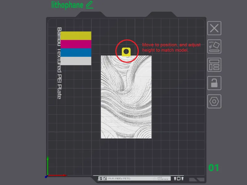 1cm Tag Hook Adapter for LITHOPHANE & HUEFORGE