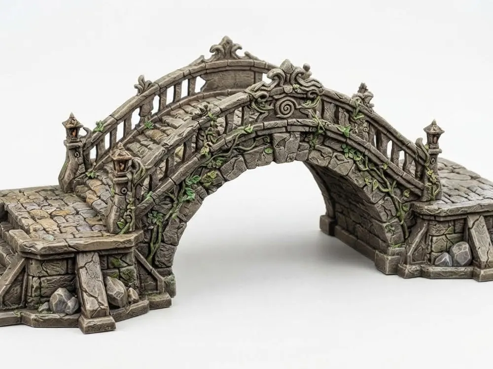 Escenografía en miniatura: Terrain Bridge. Referencia del modelo original.
