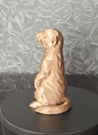 Sculpture de suricate debout low poly — photo 2