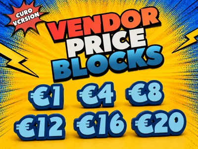 Euro Vendor Table Top Price Blocks