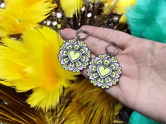 Pendientes mandala corazón
