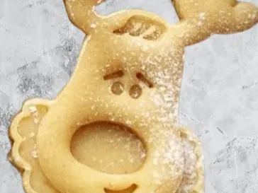 faccia renna natale per biscotti