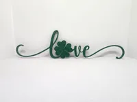 Écriteau « Love » trèfle porte-bonheur — photo 1