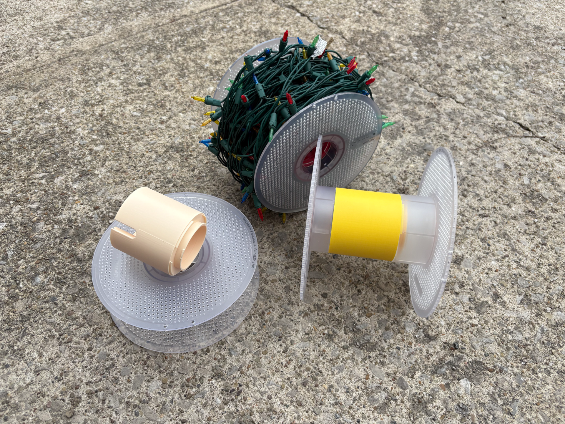 Wide Bambu Spool for Cords & Lights