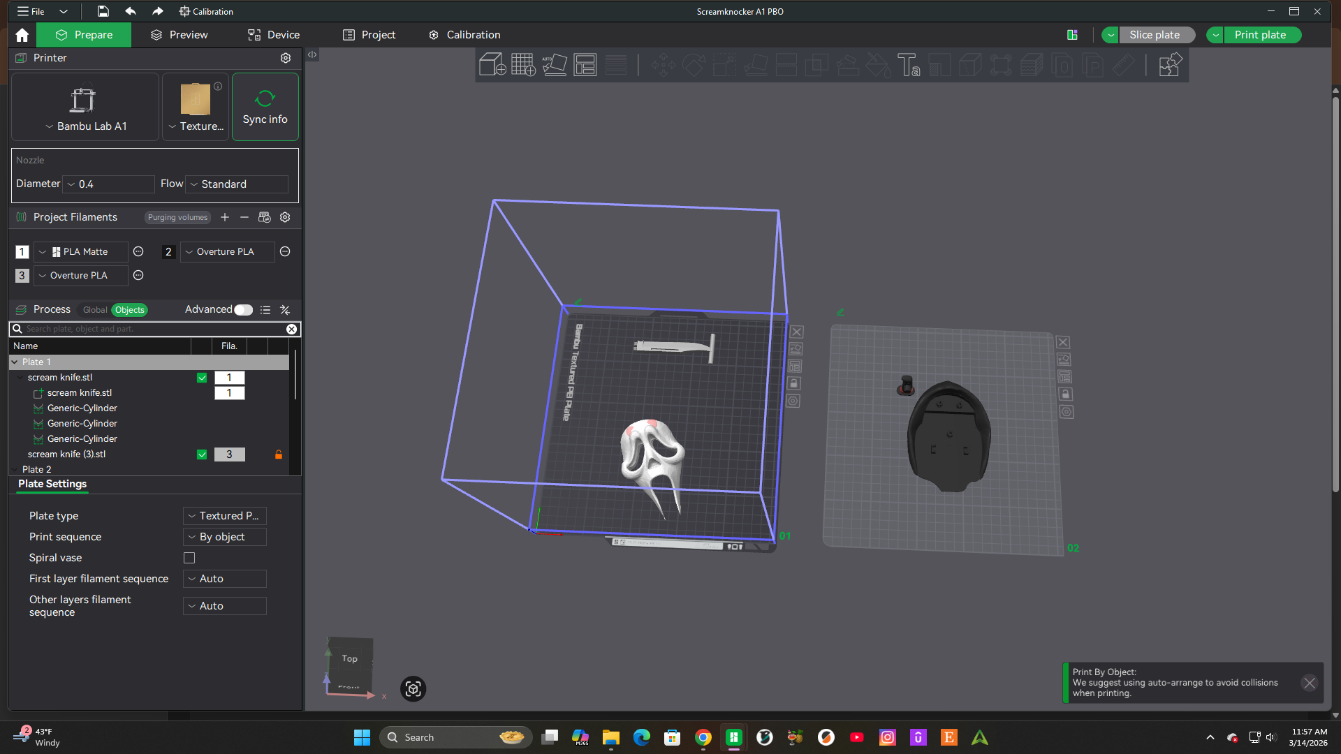 Miniatura 2 do modelo 3D Ghostface Door Knocker