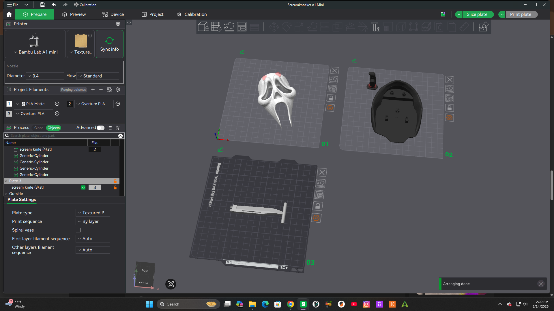 Miniatura 3 do modelo 3D Ghostface Door Knocker
