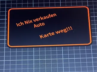 Ich nix Verkaufen Auto Schild