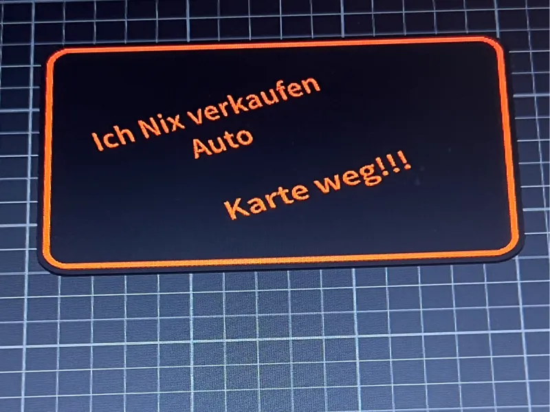 Ich nix Verkaufen Auto Schild
