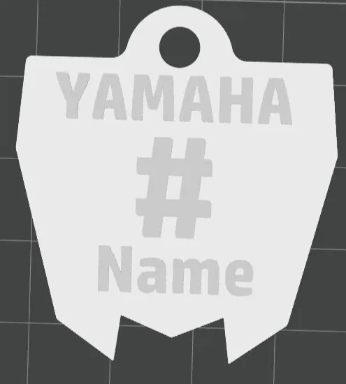 Customizable Yamaha Number Plate Keychain