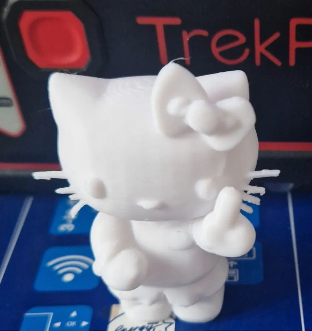 Hello Kitty Here Middle Finger Free 3d Print Model Makerworld