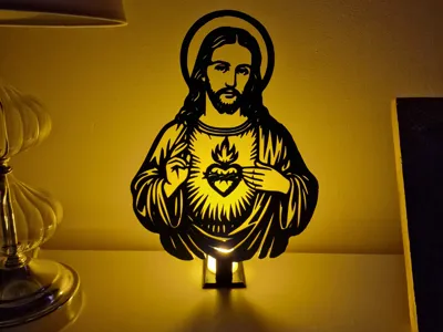 Sacred Heart of Jesus – 2D Minimalist Wall Art