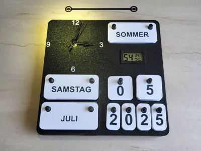 Perpetual Calendar with Clock, Temperature and Hygrometer