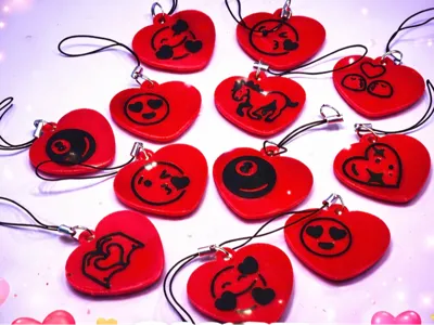 Love Coin Heart Charms-Valentine Keychains