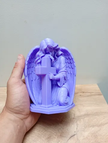 Modelo para impresión 3D: Angel with Cross – Guardian of Faith — vista de referencia 3