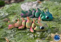 2 multicolors dragons
