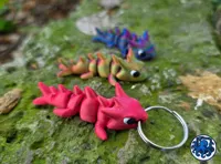 2 key ring dragons