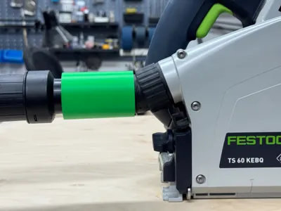 Parkside Performance shopvac to Festool tracksaw