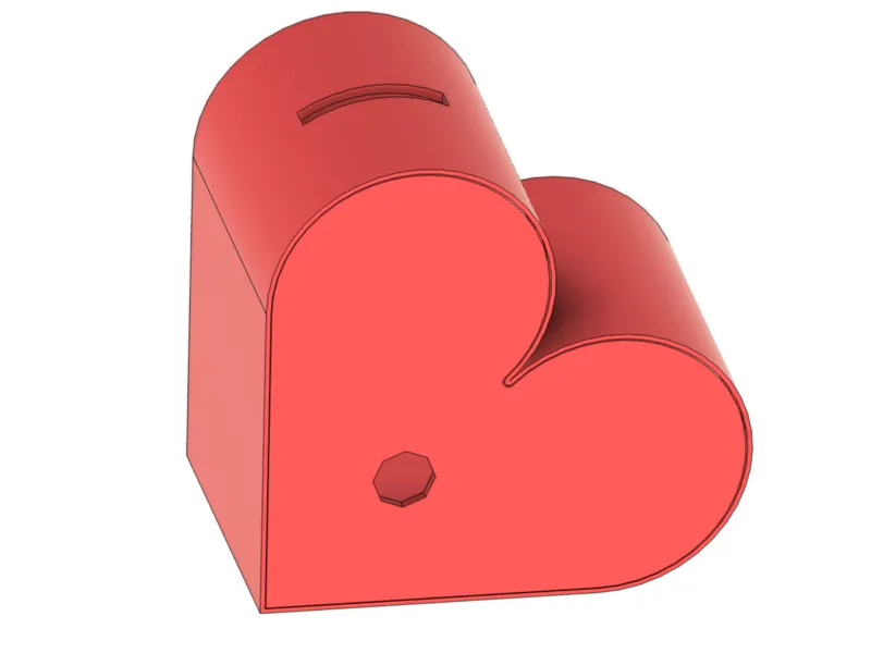 heart piggy bank