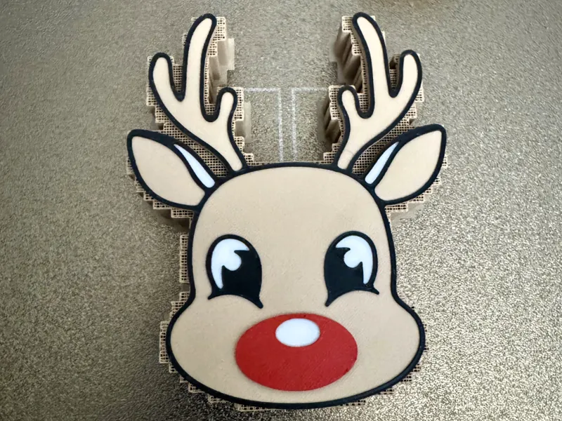 Cute Reindeer Head - Wreath