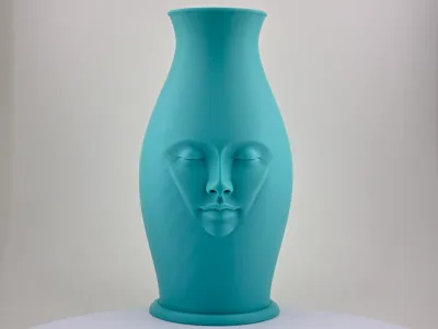 3D Printed Vase with Face and Base