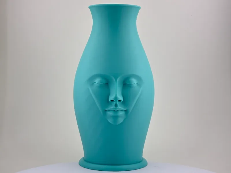 3D Druck Vase mit Gesicht und Sockel