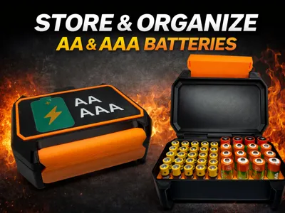 SnapLock box for AA and AAA batteries