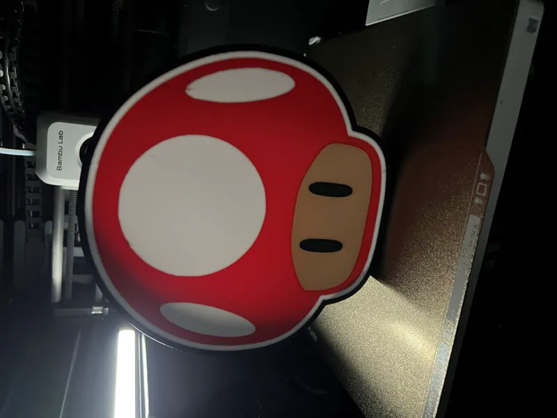 mario mushroom lightbox with back cover plate